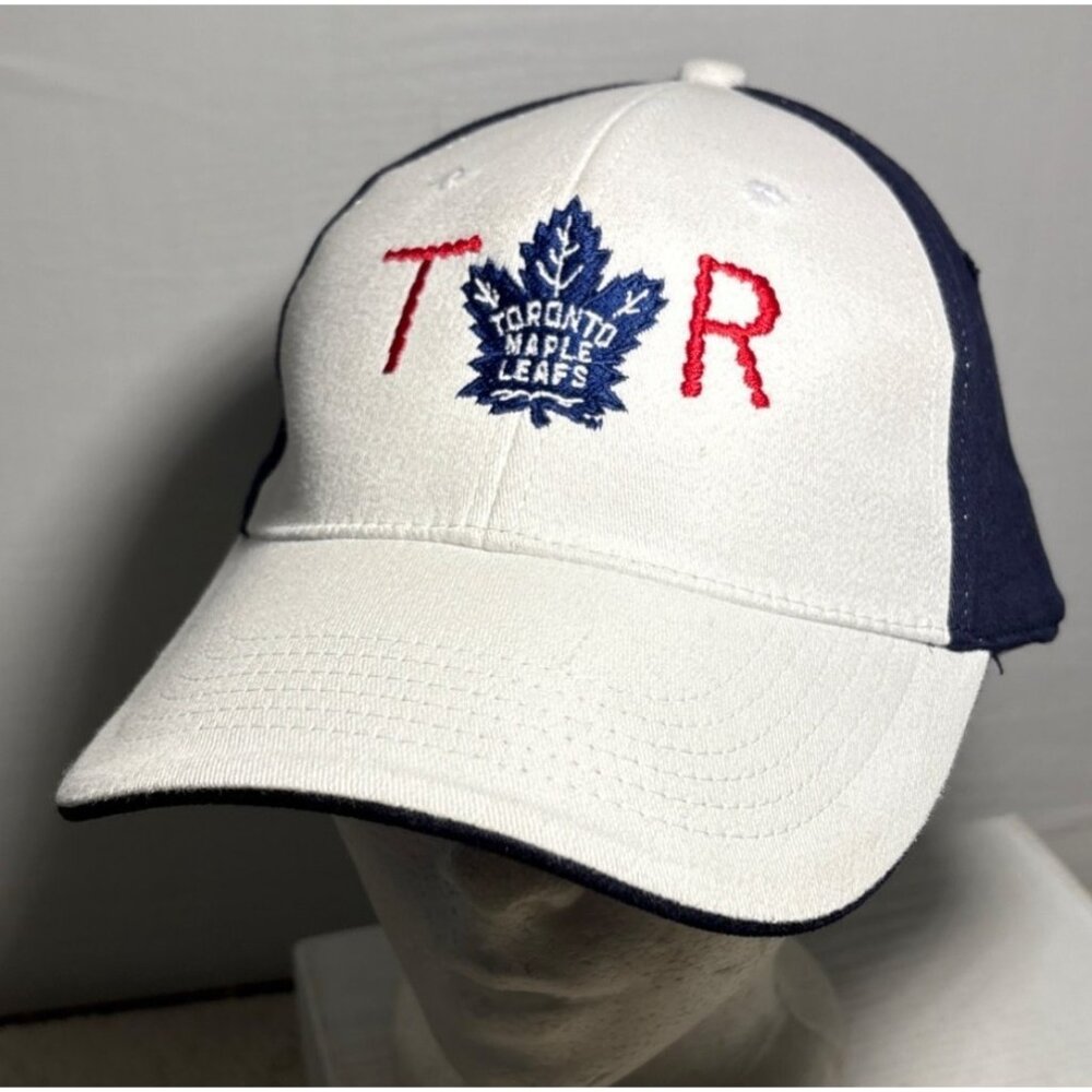 Toronto Maple Leafs Hat Twizzlers White Navy Embroidered Logo Adjustable Cap